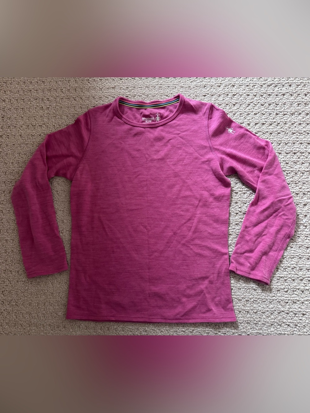 Smart Wool Pink Long Sleeve Youth XL